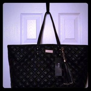 BCBG Black Quilted Tote
